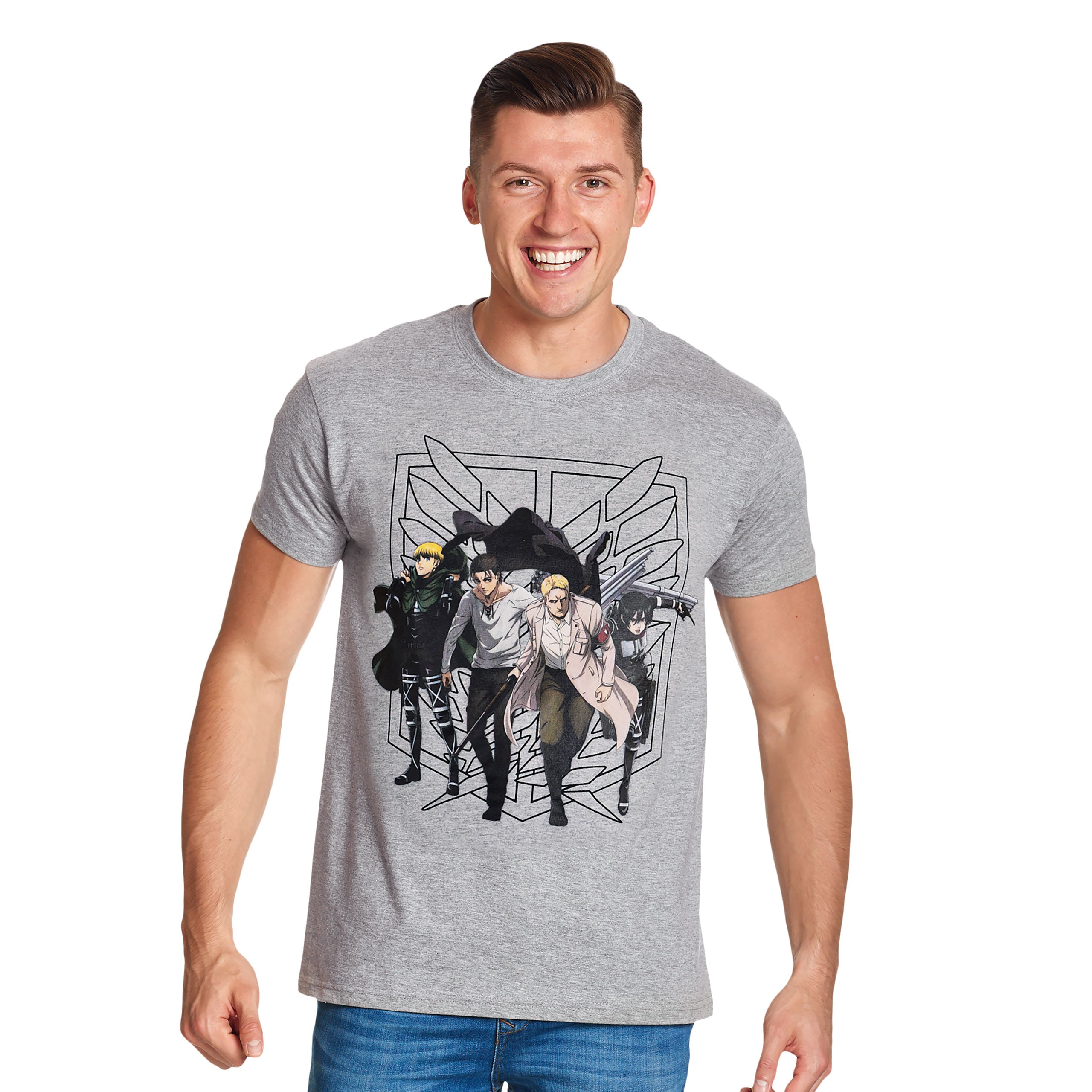 Image produit Attack on Titan - T-Shirt Groupe gris