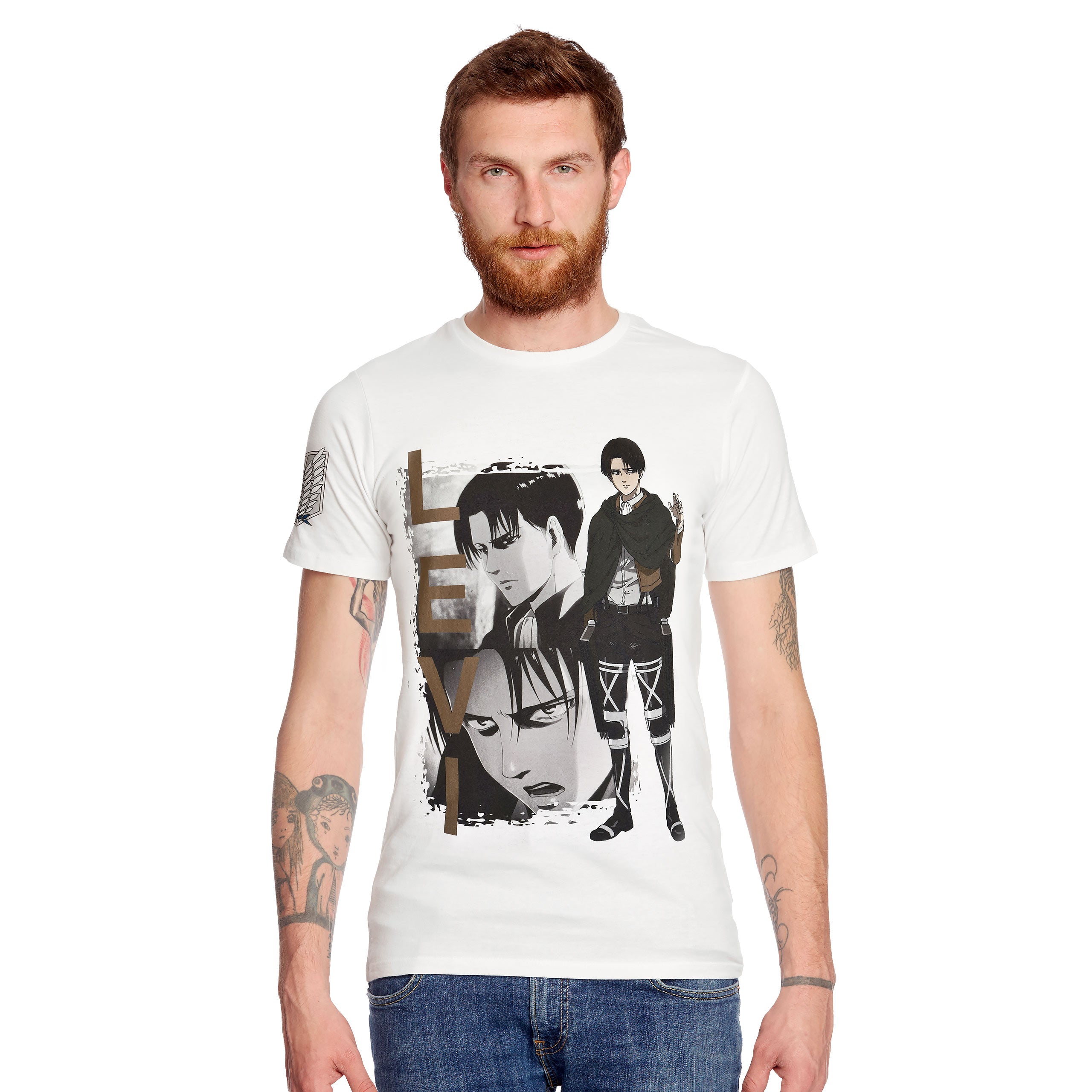 Image produit Attack on Titan - T-shirt blanc Levi Ackerman