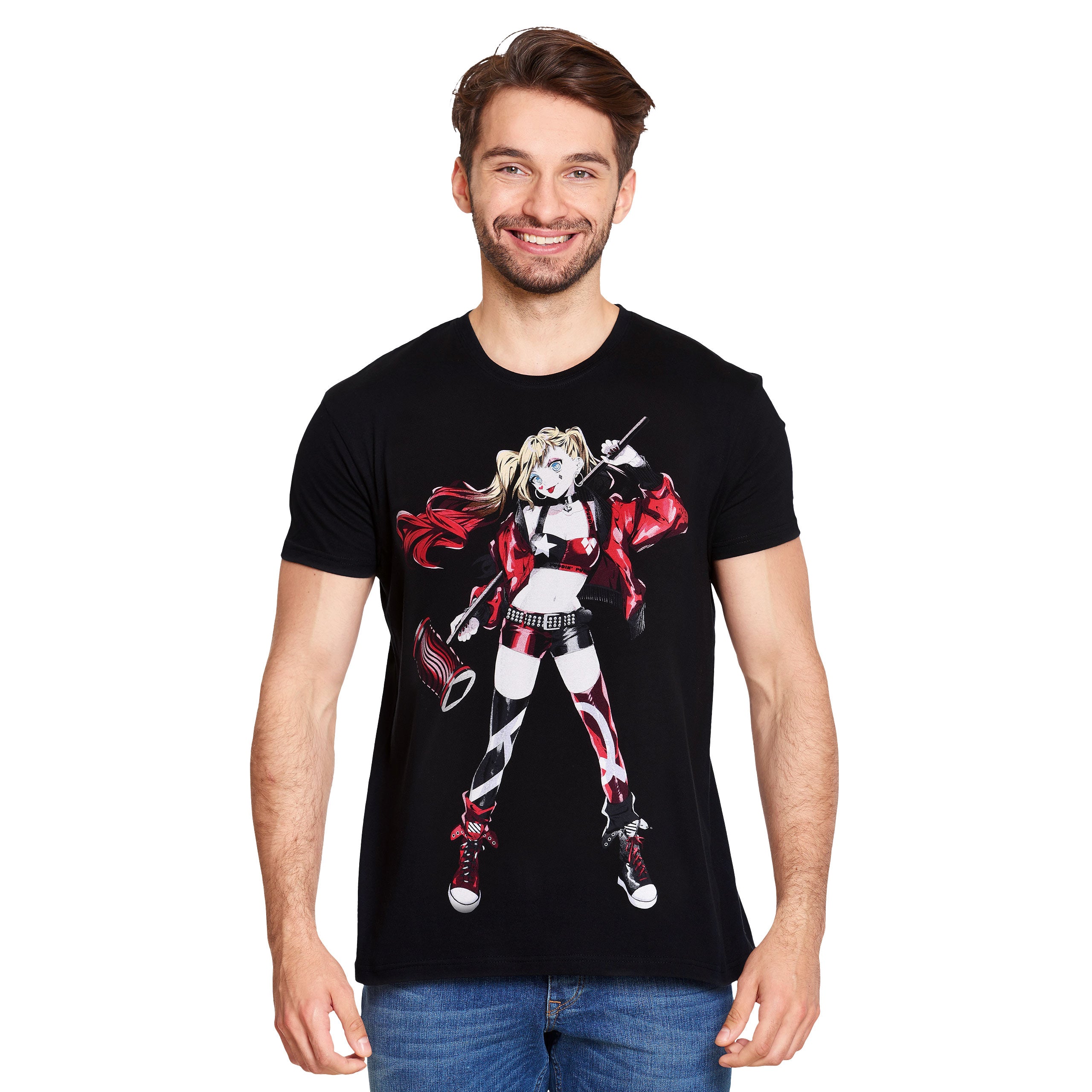 Image produit Harley Quinn - T-shirt marteau noir