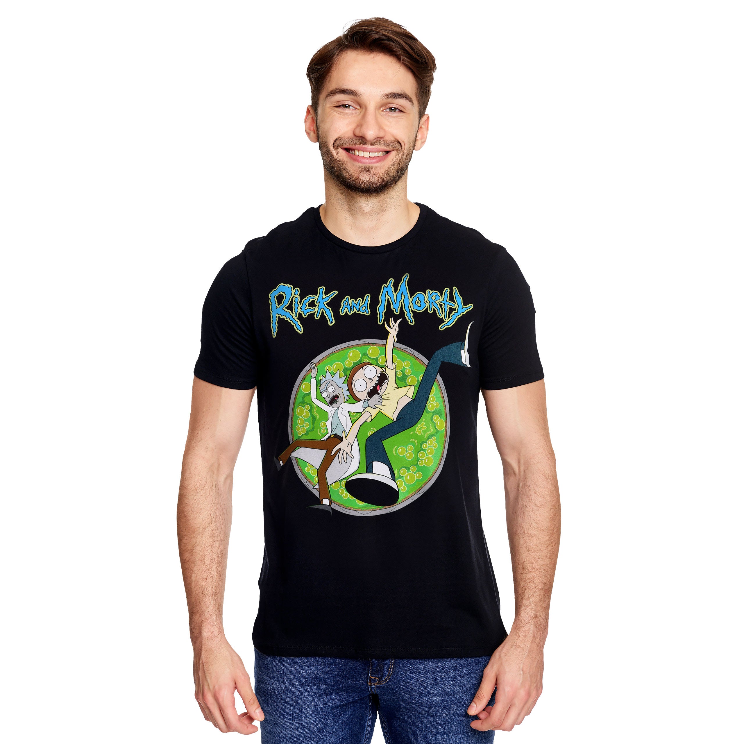 Image produit Rick et Morty - T-shirt Portal Circle noir