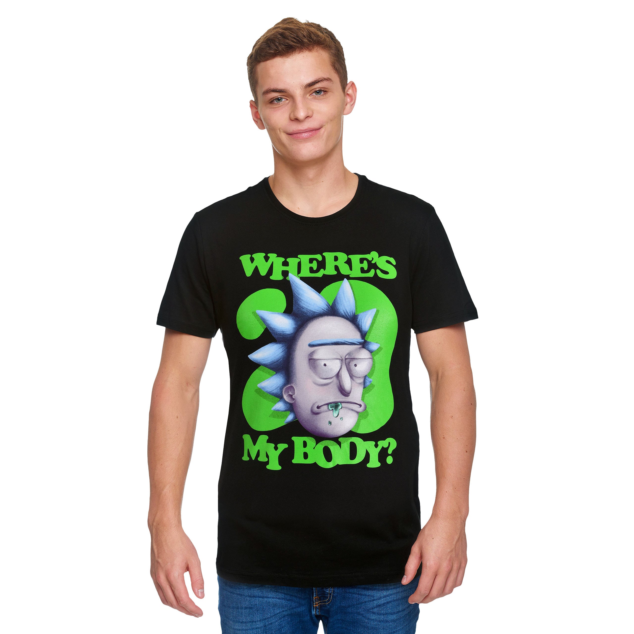 Image produit Rick et Morty - T-shirt 'Where's My Body' noir