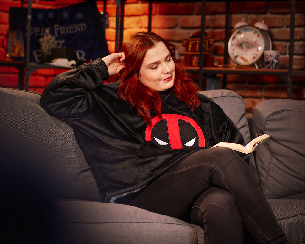 Image produit Deadpool - Logo Oversize Pull Doudou noir