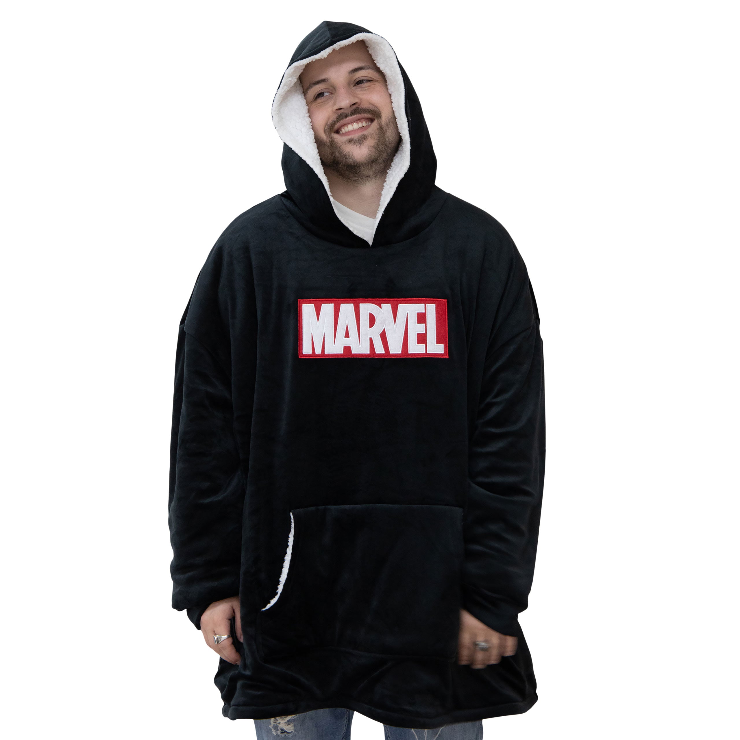 Image produit Marvel - Logo Oversize Pull Douillet noir