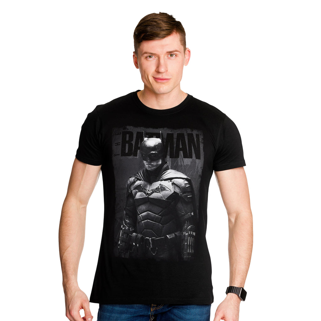 Image produit The Batman - T-Shirt Poster Monochrome Noir