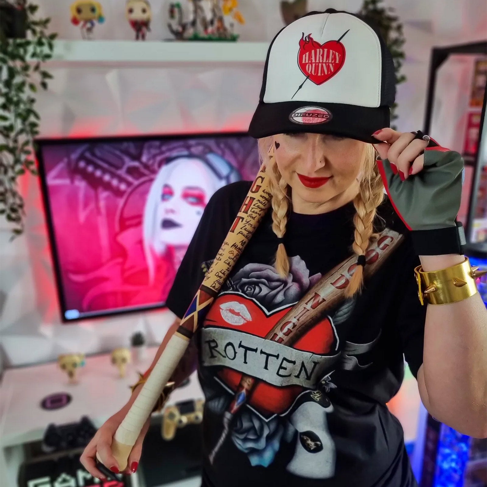Image produit Harley Quinn - T-Shirt Rotten noir