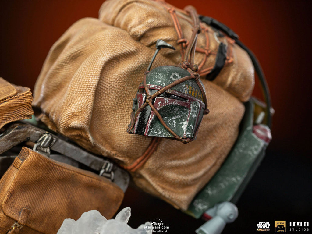 Image produit Mando avec Speeder BDS Art Scale Deluxe Statue - Star Wars The Mandalorian