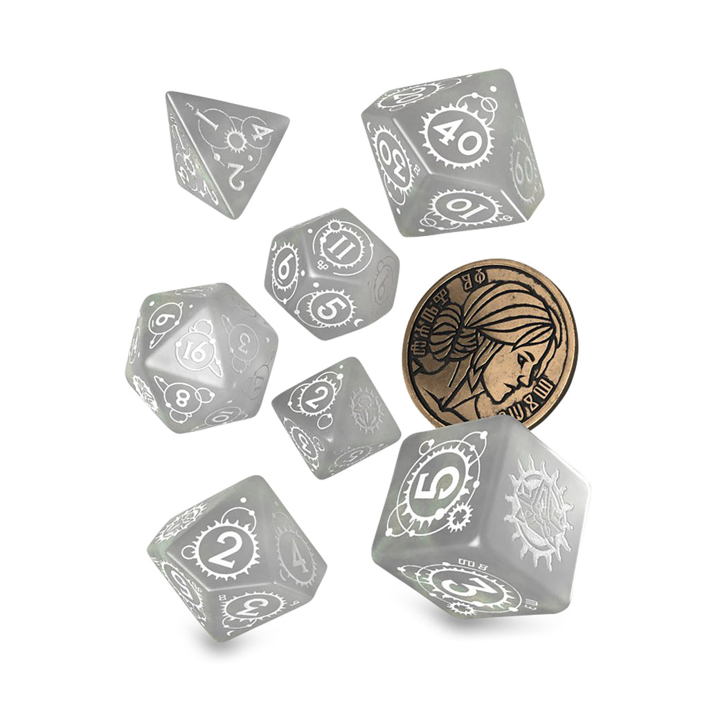 Image produit Witcher - Ciri Dame de l'Espace & du Temps RPG Set de dés 7pcs avec pièce de collection