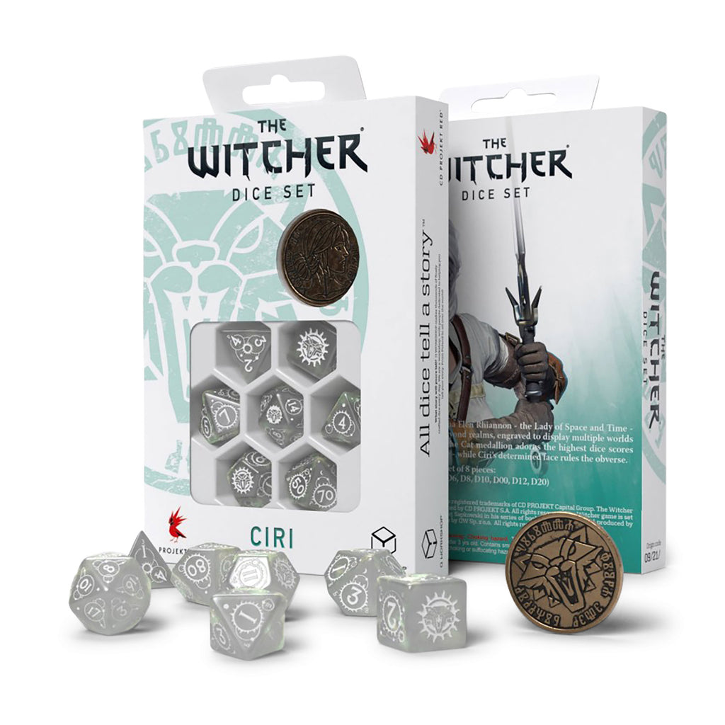 Image produit Witcher - Ciri Dame de l'Espace & du Temps RPG Set de dés 7pcs avec pièce de collection
