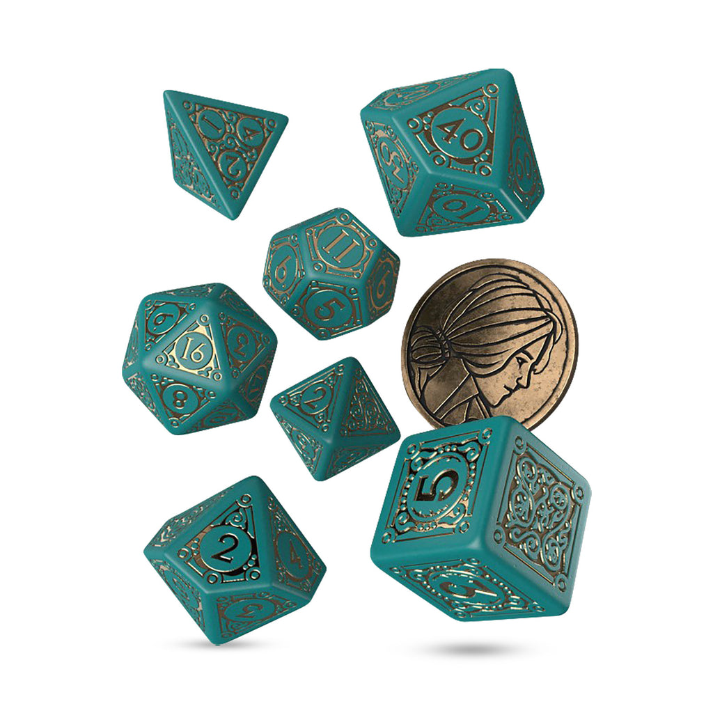 Image produit Witcher - Triss Belle Guérisseuse Set de Dés RPG 7 pièces avec Pièce de Collection