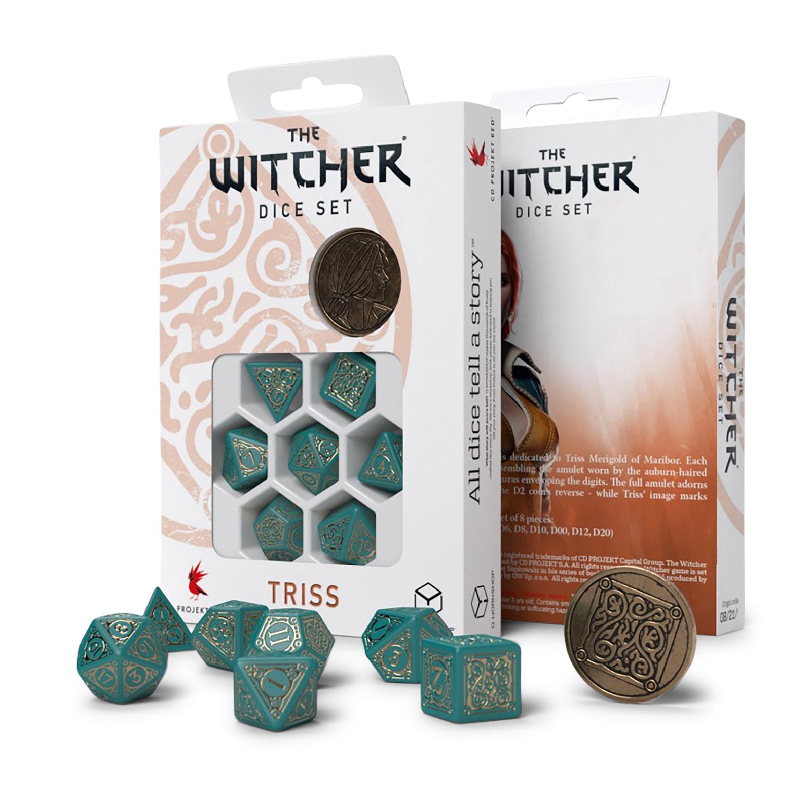 Image produit Witcher - Triss Belle Guérisseuse Set de Dés RPG 7 pièces avec Pièce de Collection