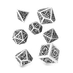 Image produit Set de dés RPG Celtique 3D révisé blanc & noir 7pcs