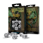 Image produit Set de dés RPG Celtique 3D révisé blanc & noir 7pcs