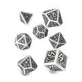 Image produit Set de dés RPG nains blanc & noir 7pcs
