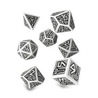 Image produit Set de dés RPG nains blanc & noir 7pcs