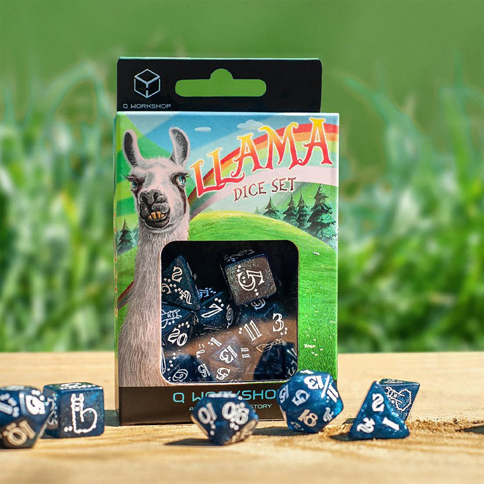 Image produit Set de dés RPG Llama Glitter 7pcs