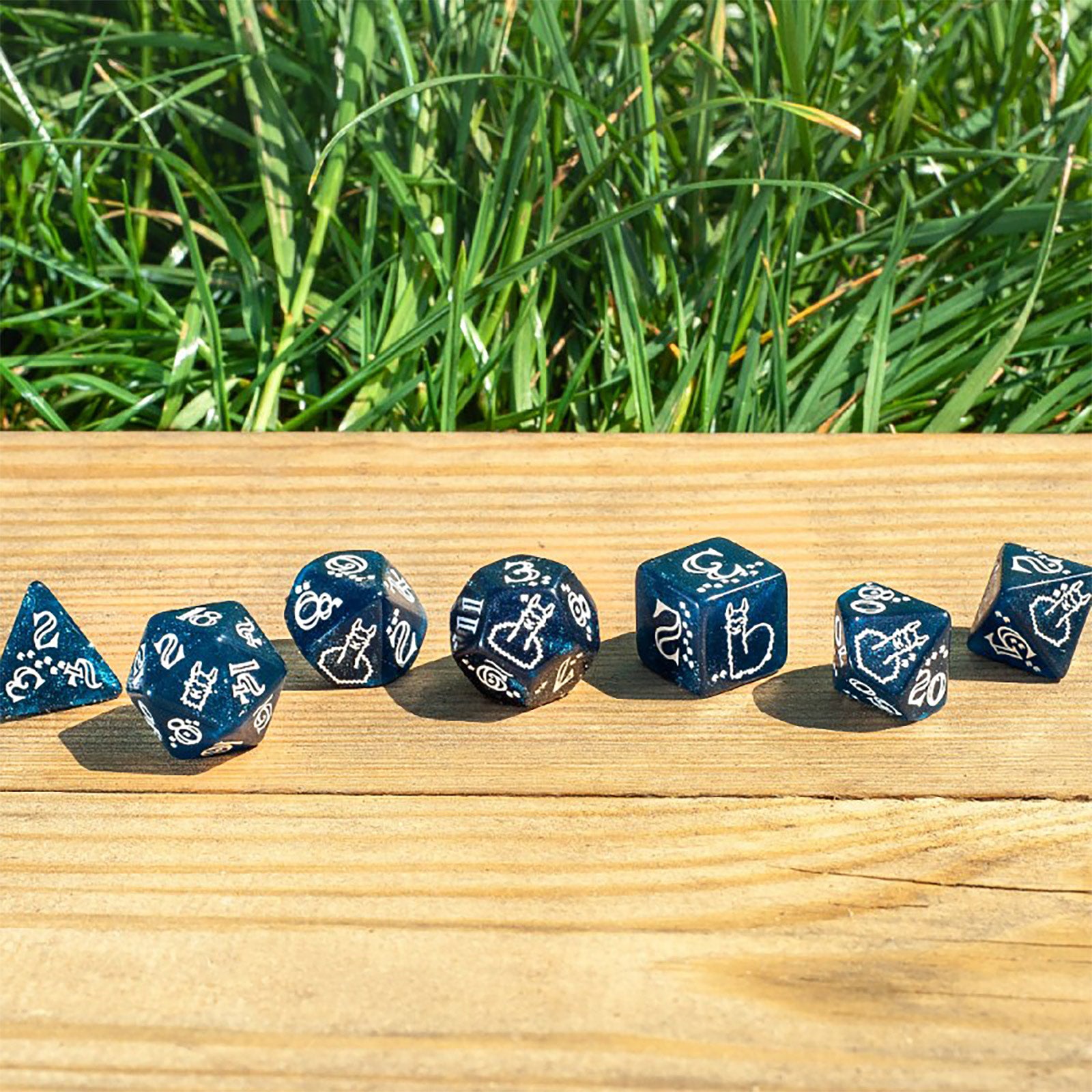 Image produit Set de dés RPG Llama Glitter 7pcs