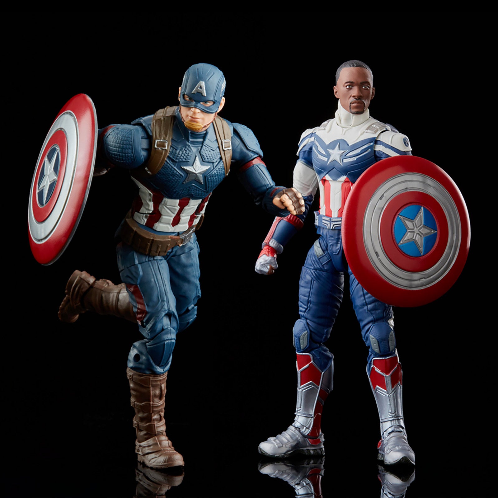 Image produit Captain America - Ensemble de figurines d'action Sam Wilson & Steve Rogers