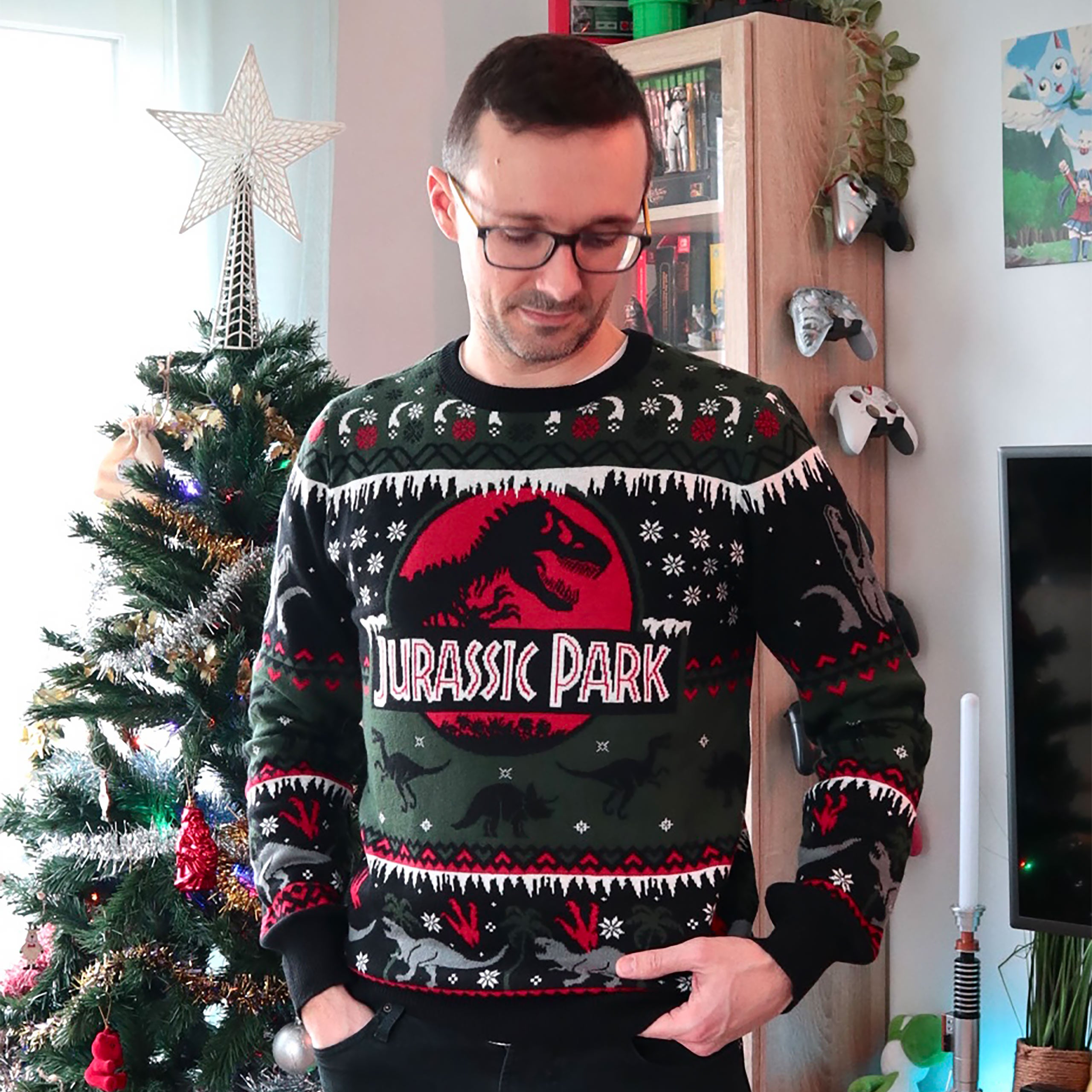 Image produit Jurassic Park - Pull tricoté avec logo