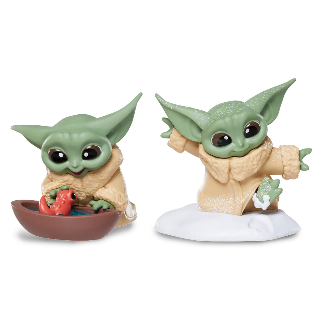 Image produit Grogu avec têtard et dans le set de mini-figurines de neige - Star Wars The Mandalorian