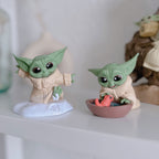 Image produit Grogu avec têtard et dans le set de mini-figurines de neige - Star Wars The Mandalorian