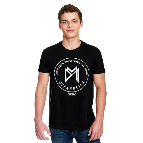 Image produit T-shirt noir du Ministère de la Magie Allemande - Animaux fantastiques