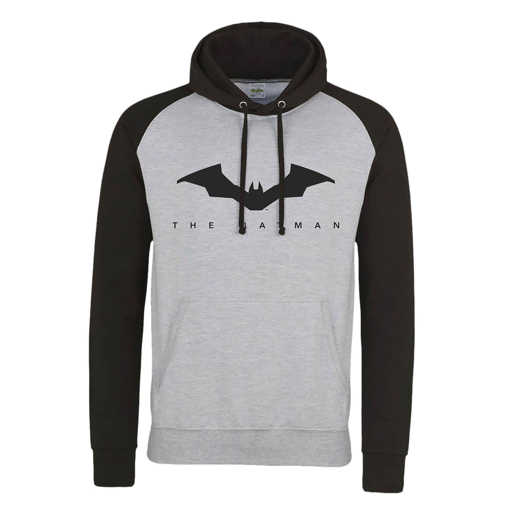Image produit The Batman - Logo Baseball Hoodie gris-noir