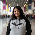 Image produit The Batman - Logo Baseball Hoodie gris-noir