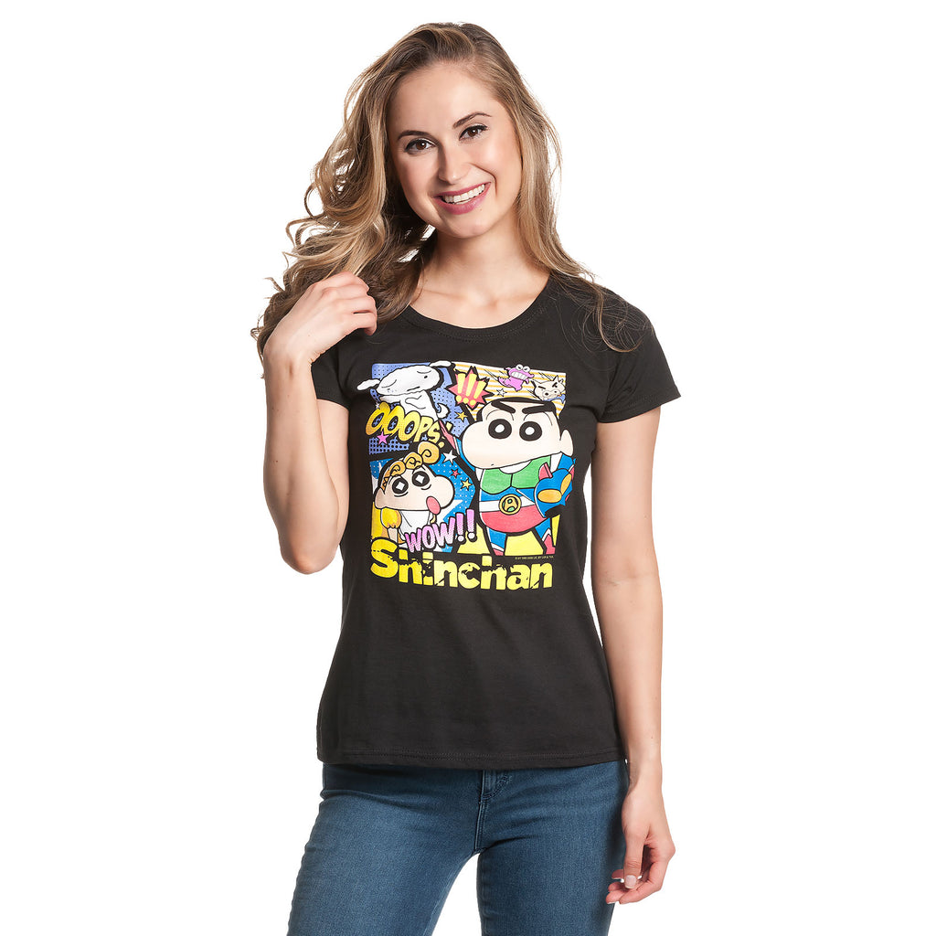 Image produit Shin-Chan - T-shirt Hero pour femmes noir