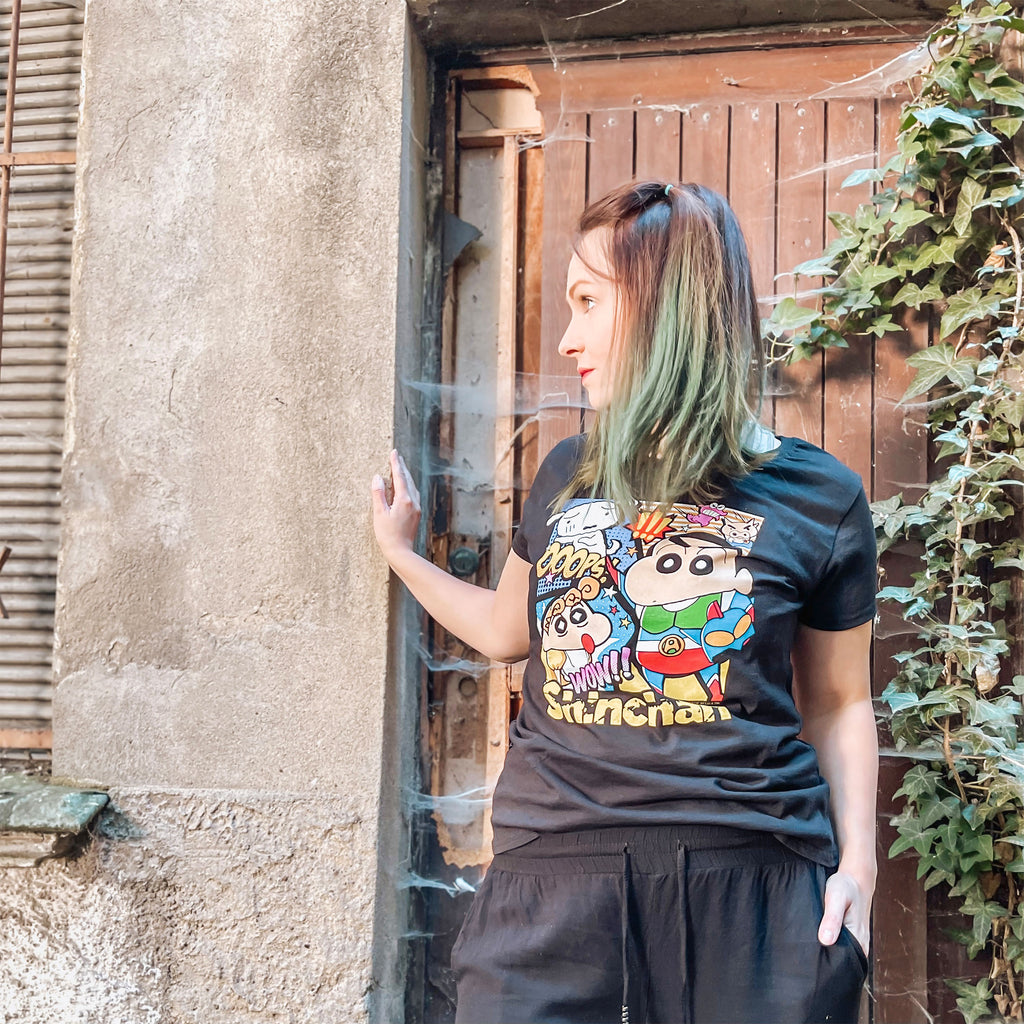 Image produit Shin-Chan - T-shirt Hero pour femmes noir