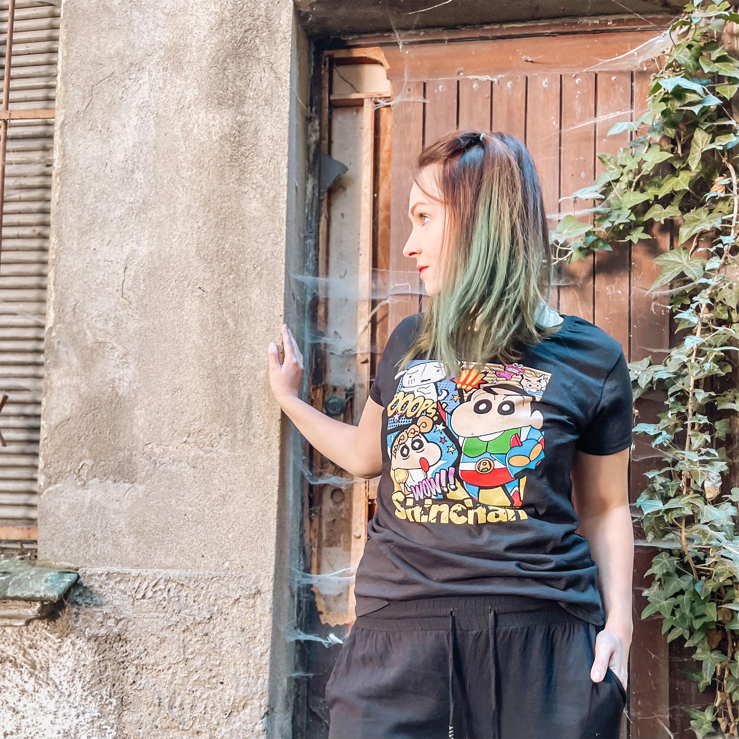 Image produit Shin-Chan - T-shirt Hero pour femmes noir