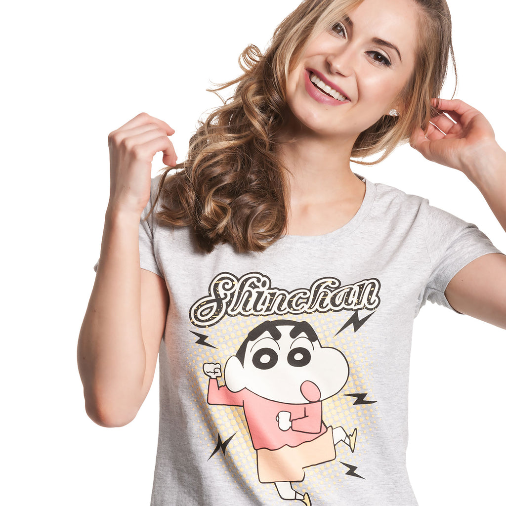 Image produit Shin-Chan - T-shirt de danse pour femmes gris