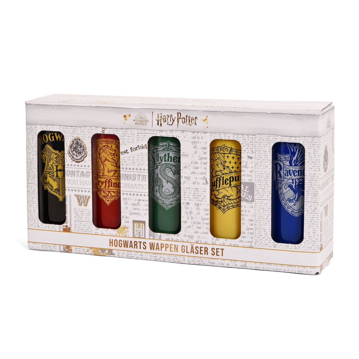 Image produit Ensemble de verres des maisons de Poudlard 5 pièces - Harry Potter
