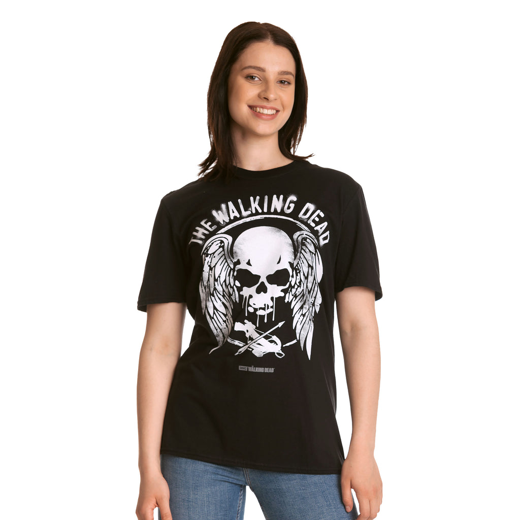 Image produit Walking Dead - T-shirt Wings and Skull noir