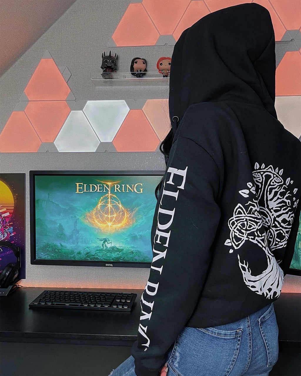 Image produit Elden Ring - Sweat à capuche logo noir