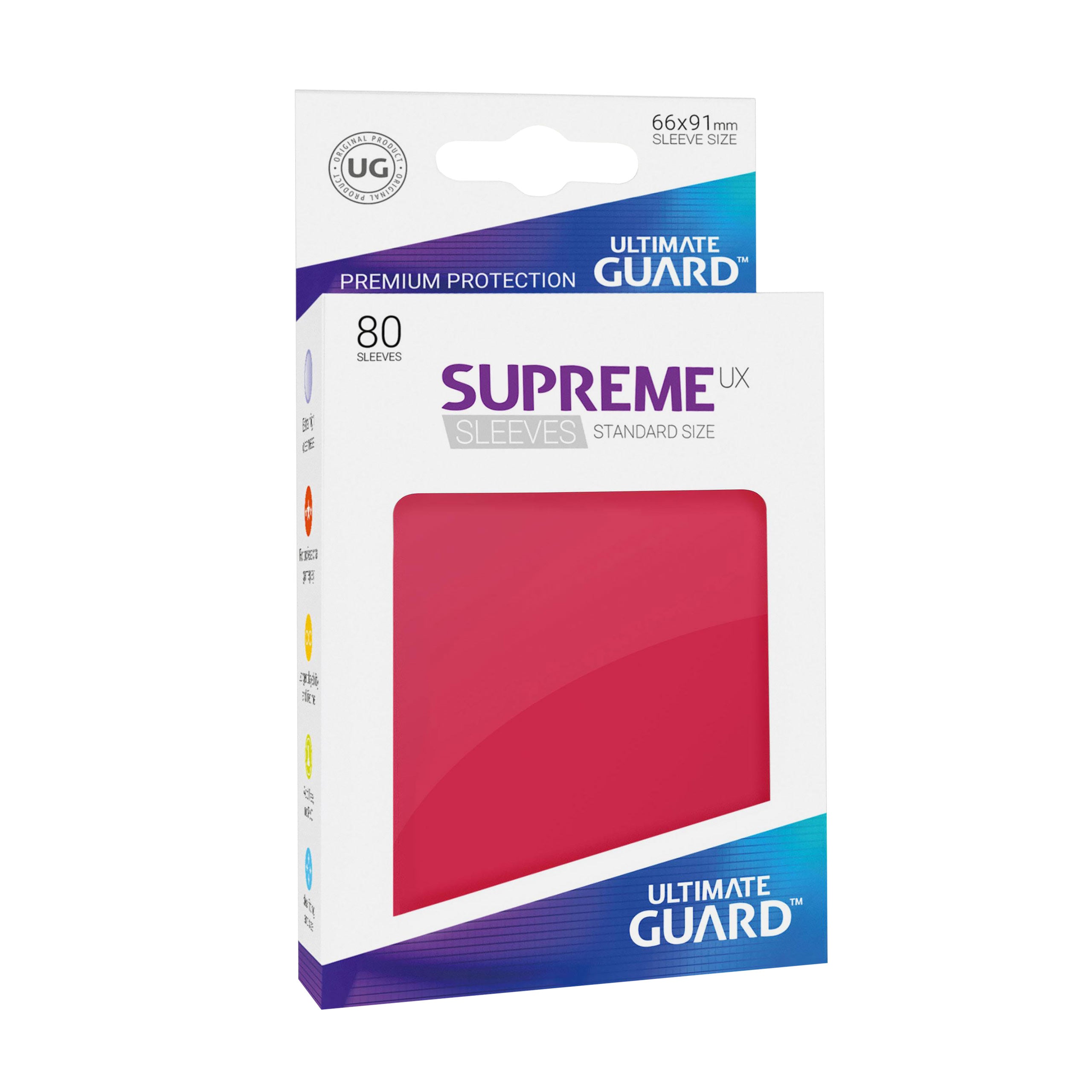 Image produit Pochettes de cartes Ultimate Guard pour cartes à collectionner rouge set des années 80