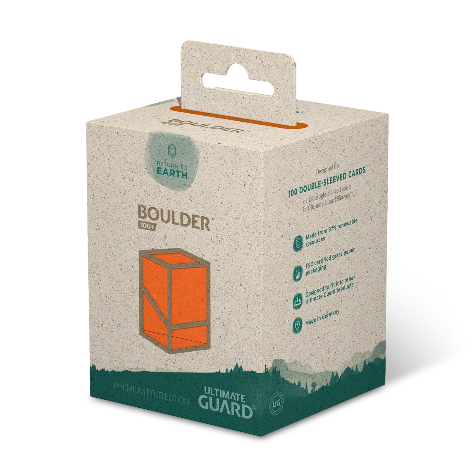 Image produit Boîte de cartes à collectionner Ultimate Guard orange pour 100 cartes