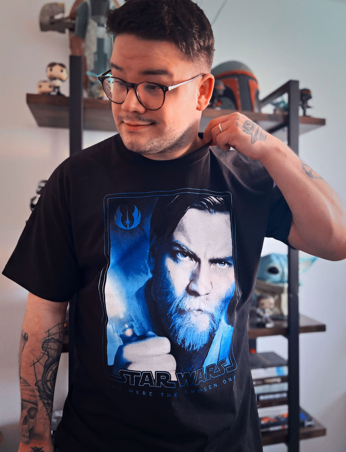 Image produit Star Wars - T-shirt Poster Obi-Wan Kenobi noir