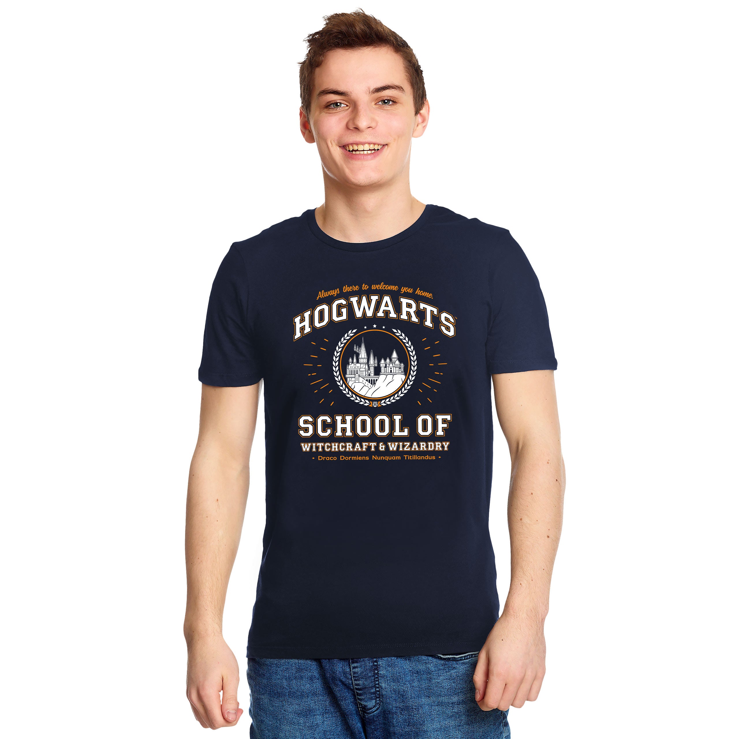 Image produit T-shirt bleu de l'école Hogwarts - Harry Potter