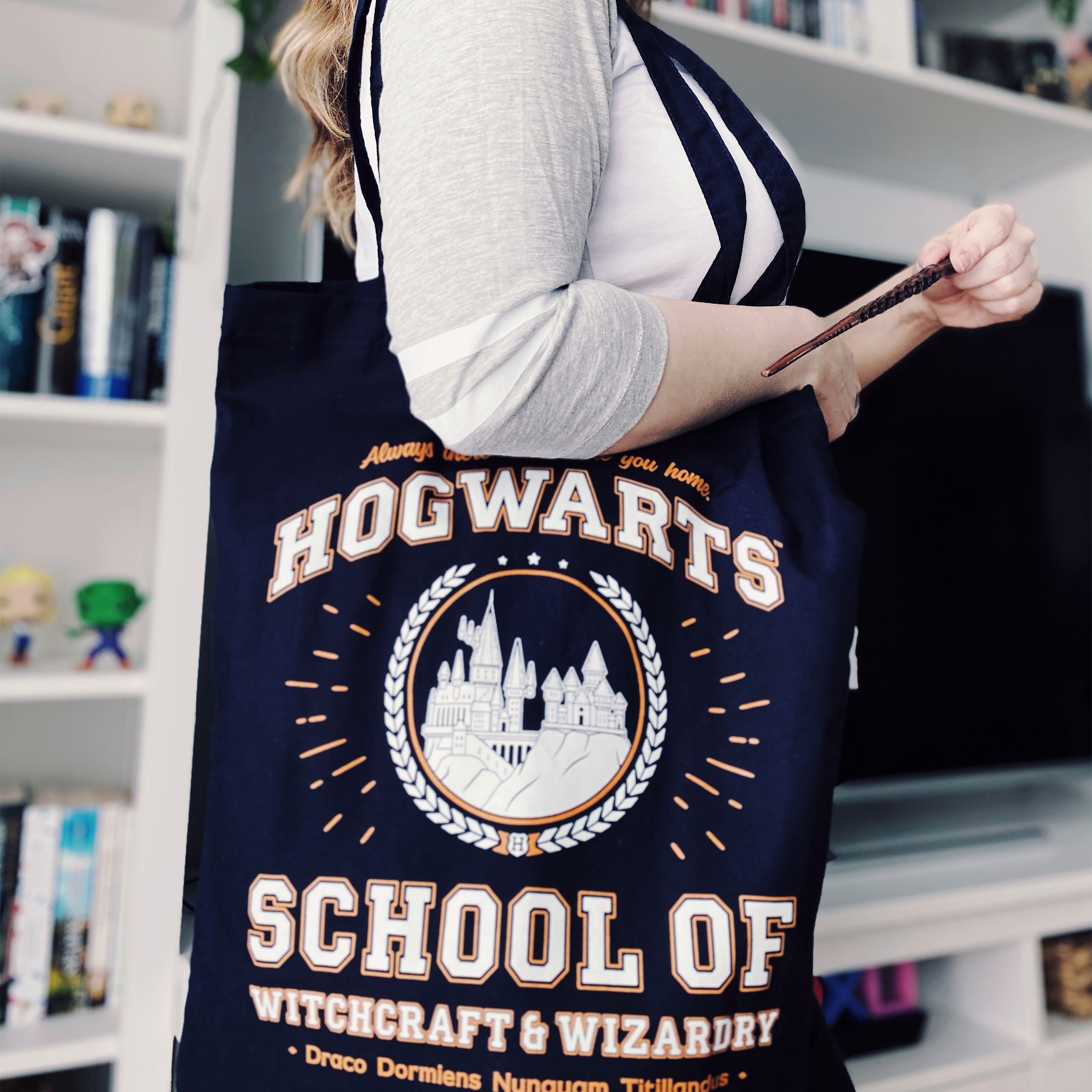 Image produit Sac en jute bleu de l'école de Poudlard - Harry Potter