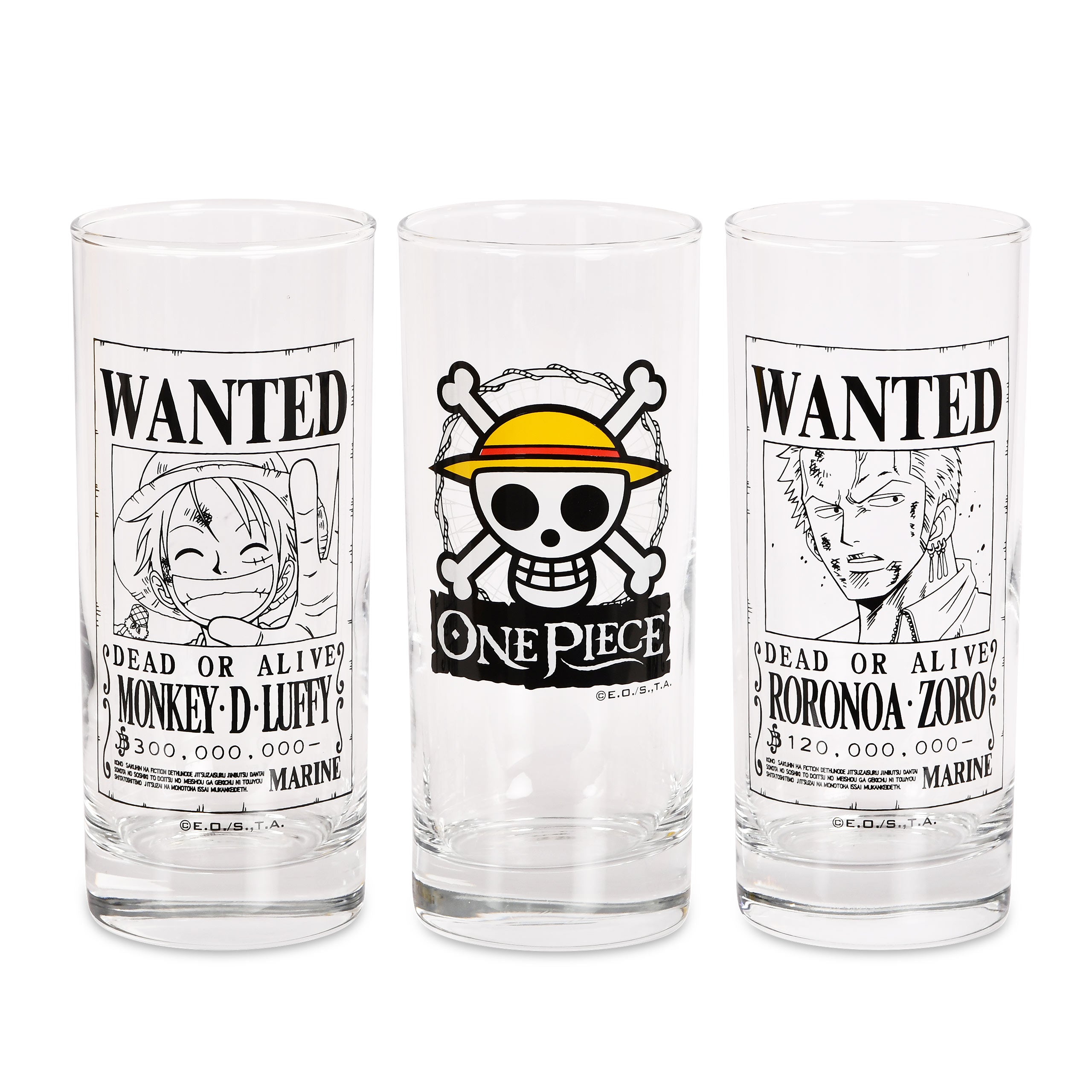 Image produit One Piece - Verres Wanted ensemble de 3