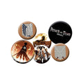 Image produit Attack on Titan - Ensemble de boutons de personnages 6 pièces