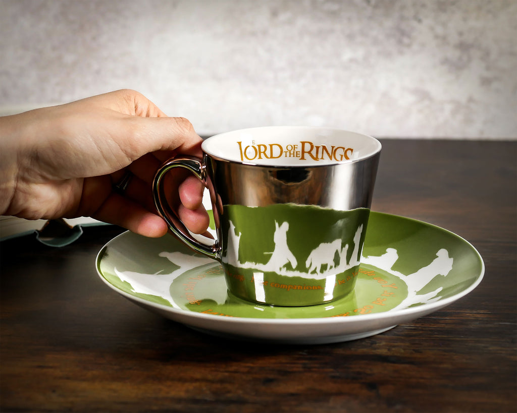 Image produit Le Seigneur des Anneaux - La Communauté Tasse Miroir avec Assiette
