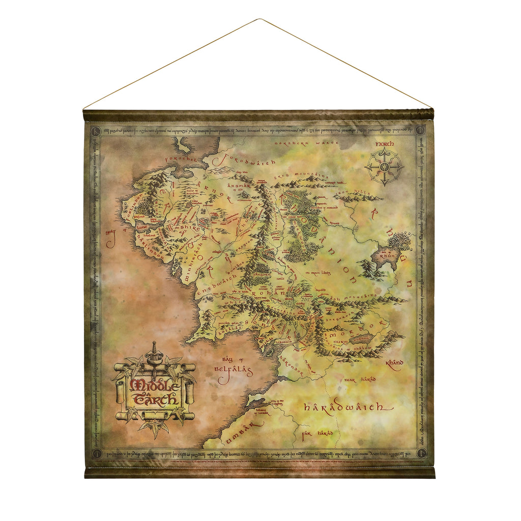 Image produit Le Seigneur des Anneaux - Carte de la Terre du Milieu sur Parchemin Mural