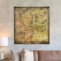 Image produit Le Seigneur des Anneaux - Carte de la Terre du Milieu sur Parchemin Mural