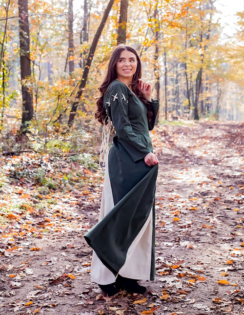Image produit Robe Médiévale Larina Vert-Beige