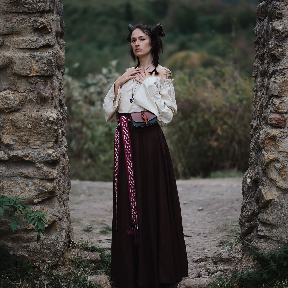 Image produit Sac de ceinture médiéval Adalar marron