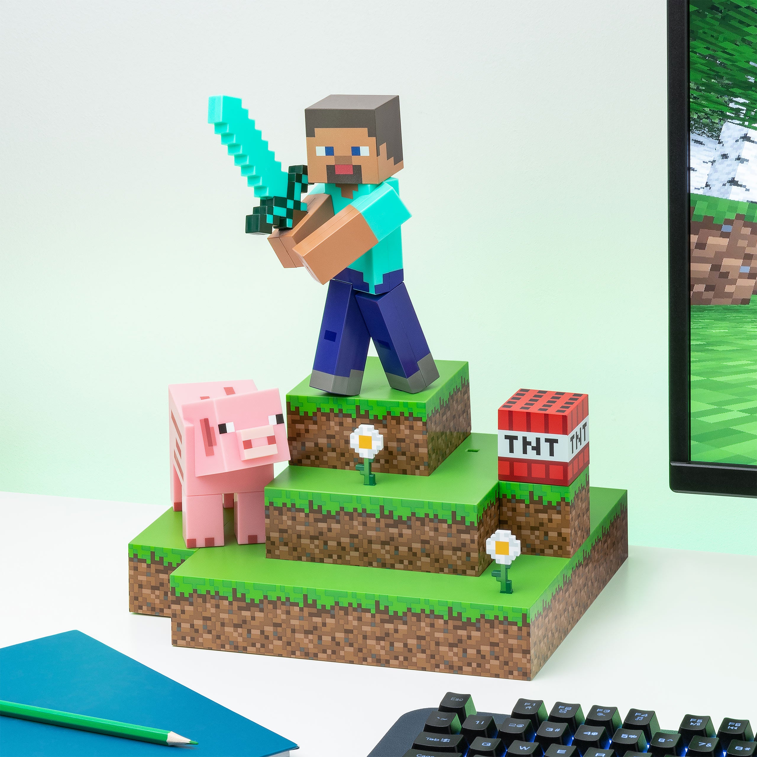 Image produit Minecraft - Lampe de table Diorama Steve