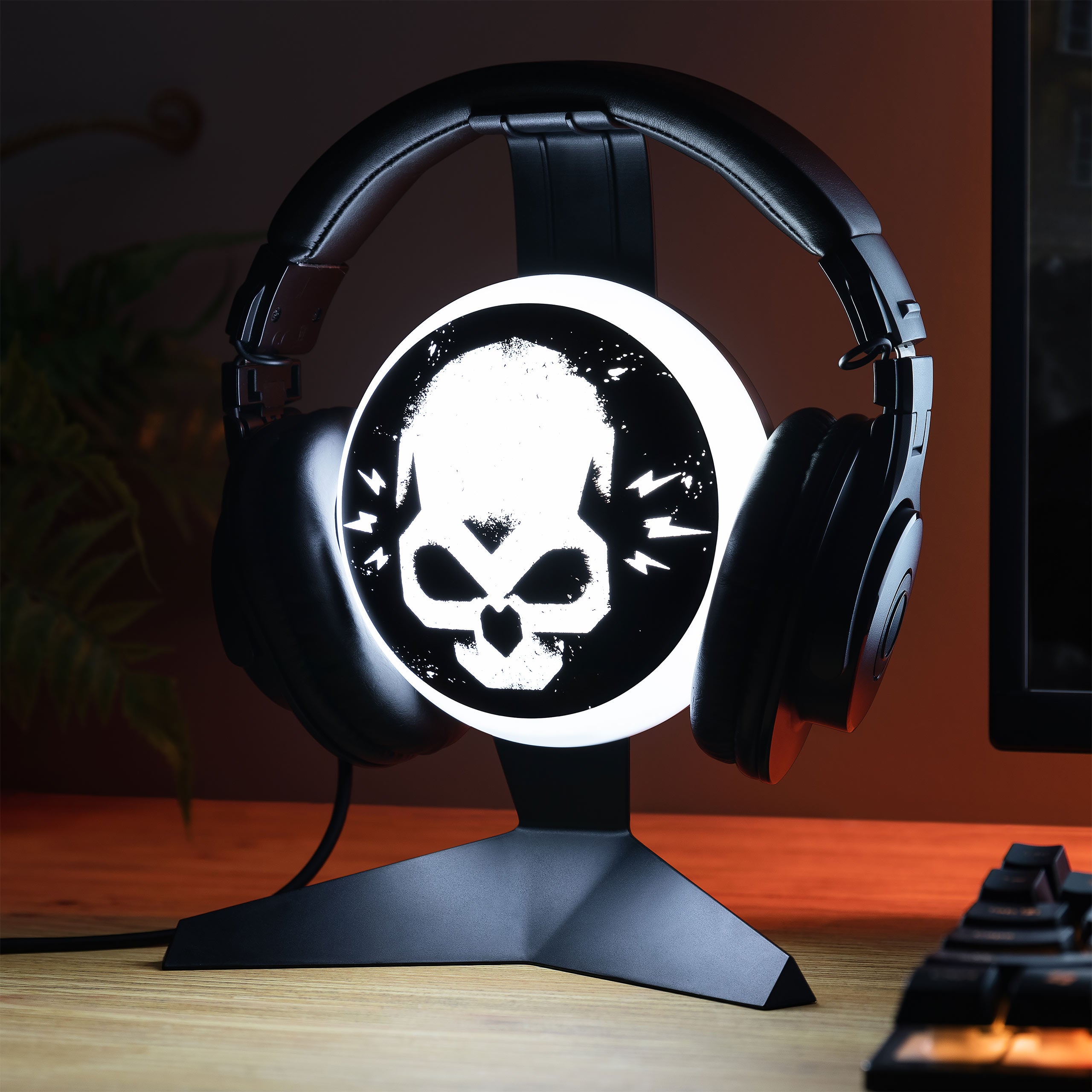 Image produit Support de casque Warzone Skull avec lumière - Call of Duty