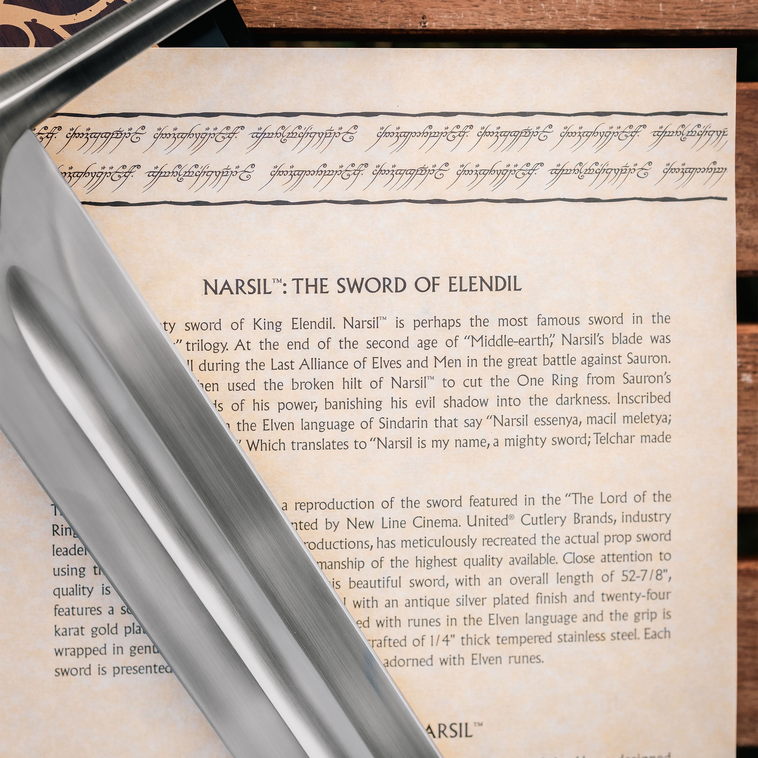Image produit Narsil Réplique de l’épée d’Elendil - Le Seigneur des Anneaux