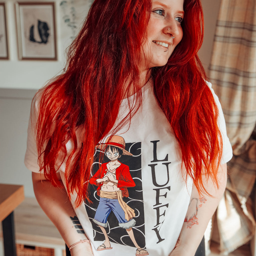 Image produit One Piece - T-shirt Luffy blanc